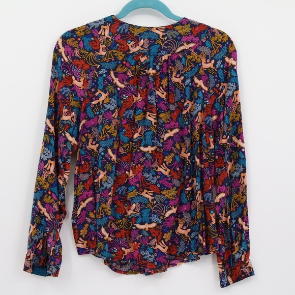 Colorful Patterned Women's Top - Picture 4 of 16